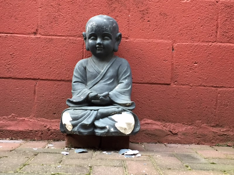 Um, The Decaying Buddha Statue In Our Patio Is A Symbol Of Impermanence, Not Our Relationship, OK?
